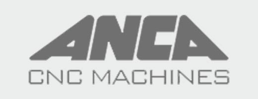ANCA CNC Machines logo grey/white